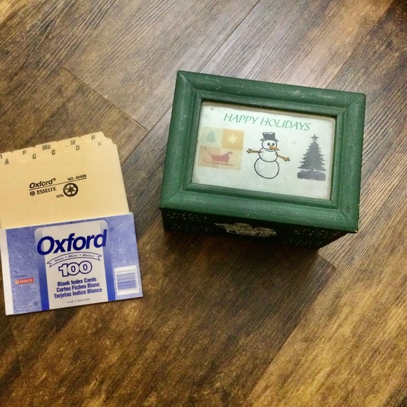 ☃️ SALE Snowman Wood Box - recipes, greeting cards, photos, hinged lid pic frame - Picture 2 of 13